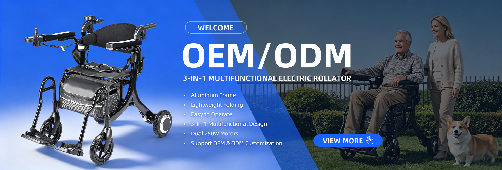 OEM / ODM 3-in-1 Multifunctional Electric Rollator